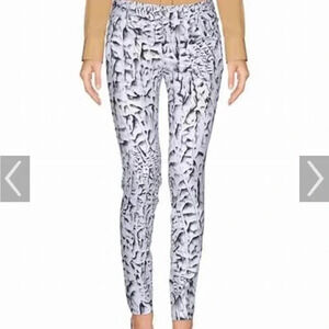 Helmut Lang linen blend print pants